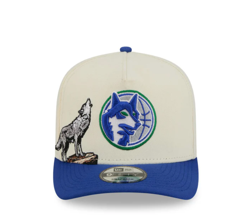 Minnesota Timberwolves HWC Chrome White 9FIFTY A-Frame Snapback