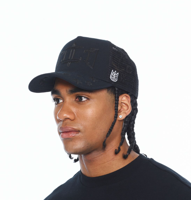 Cult of Individuality Black Rope Logo Trucker Hat