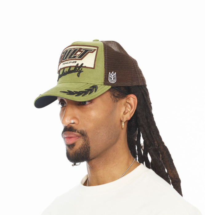 Cult of Individuality Green Cult Racing Trucker Hat