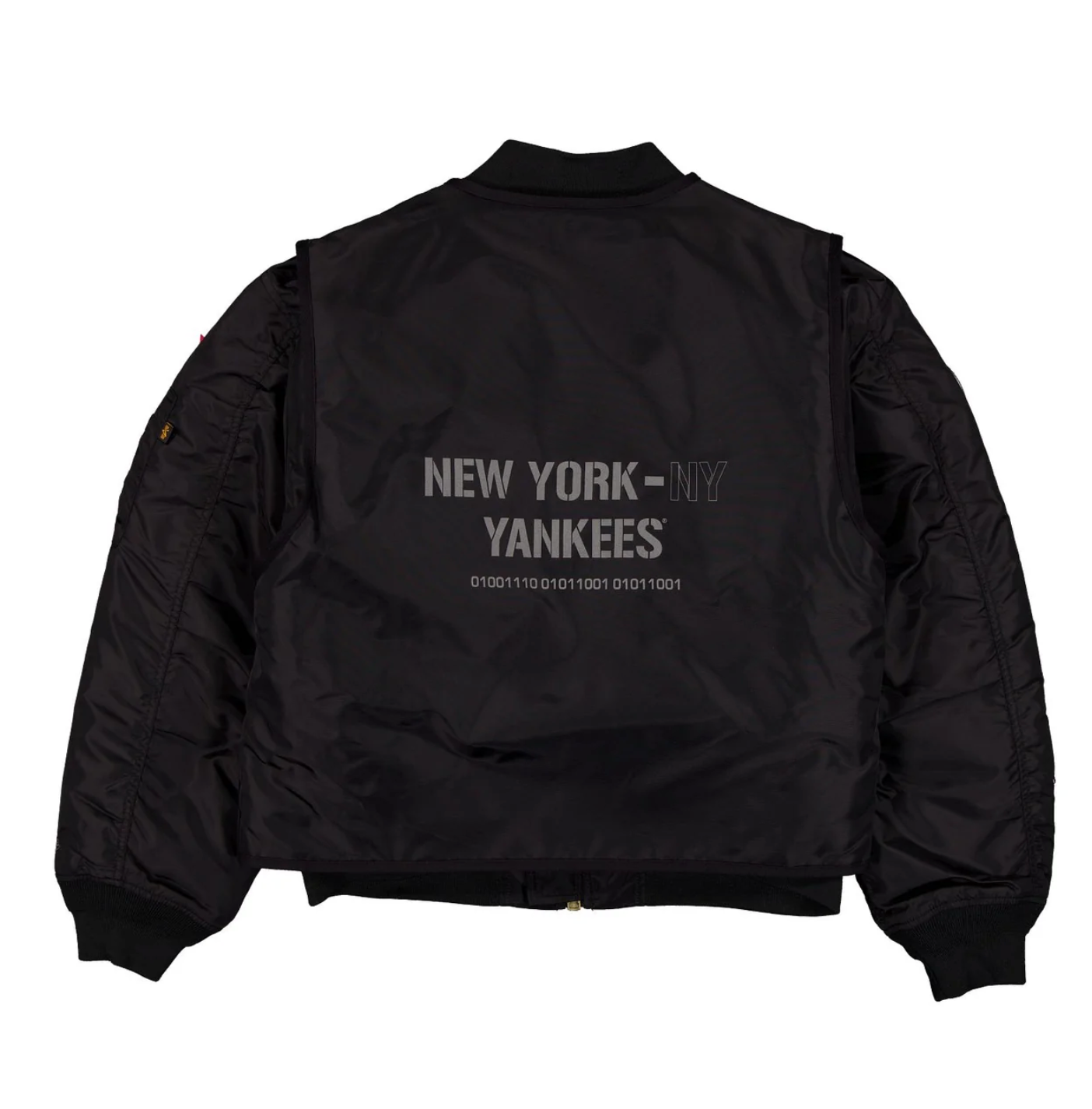 New York Yankees Black Alpha Industries 2-in-1 MA-1 Flight Jacket + Vest