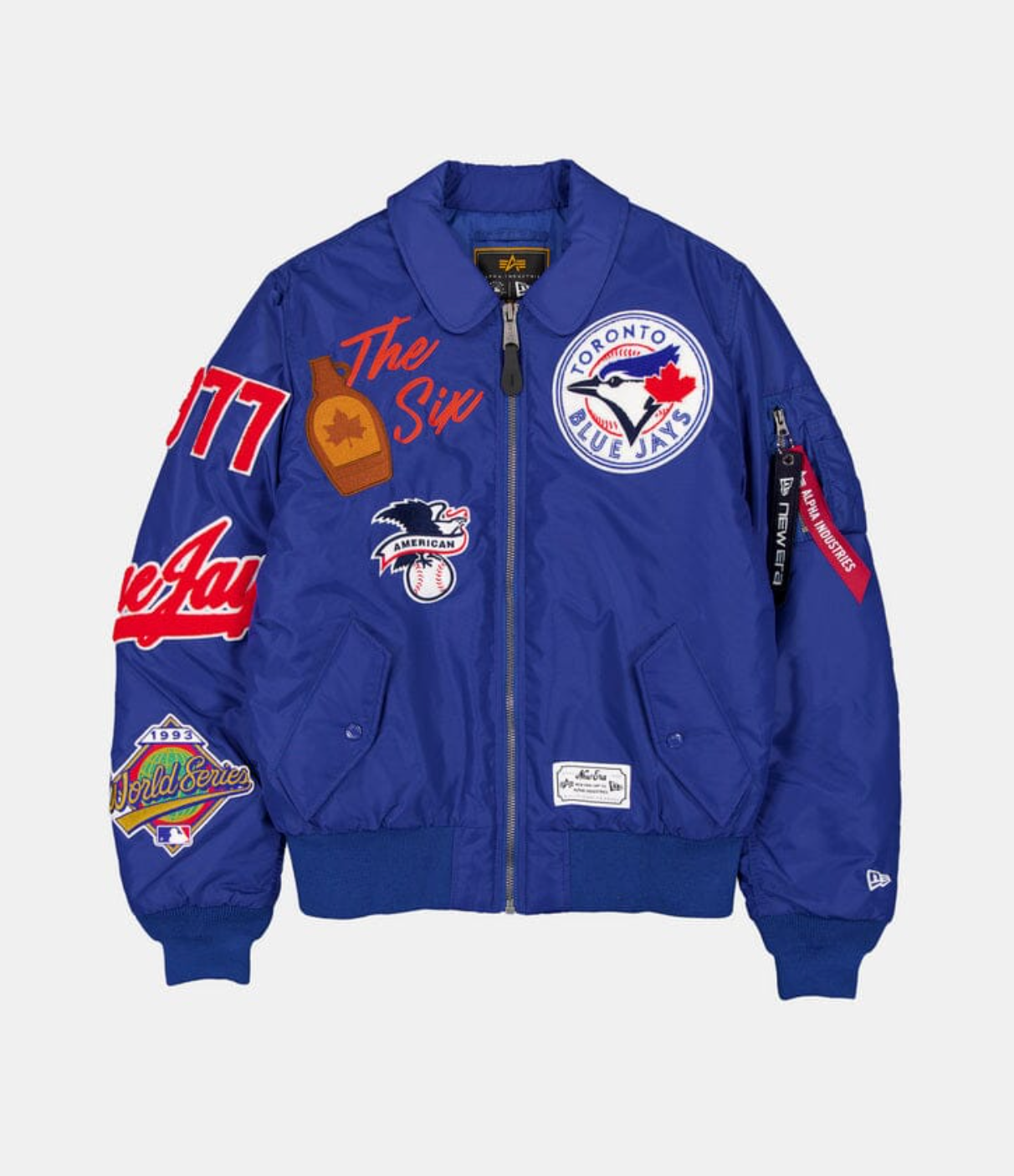 Toronto Blue Jays Royal Alpha Industries COLLARED BOMBER JACKET