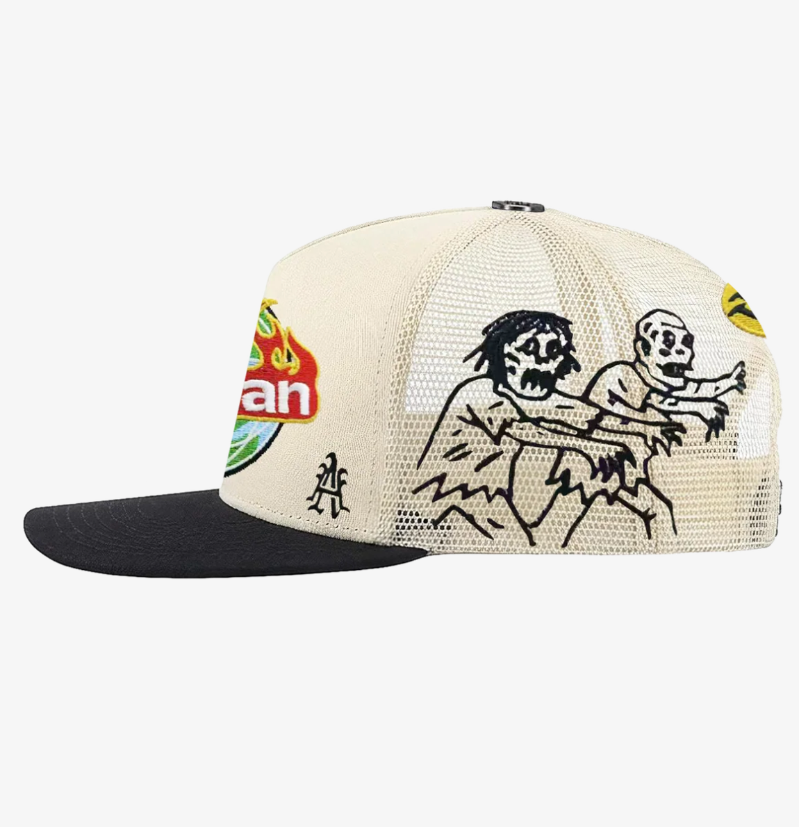 All Human "MANSON V2" Creme and Black Trucker