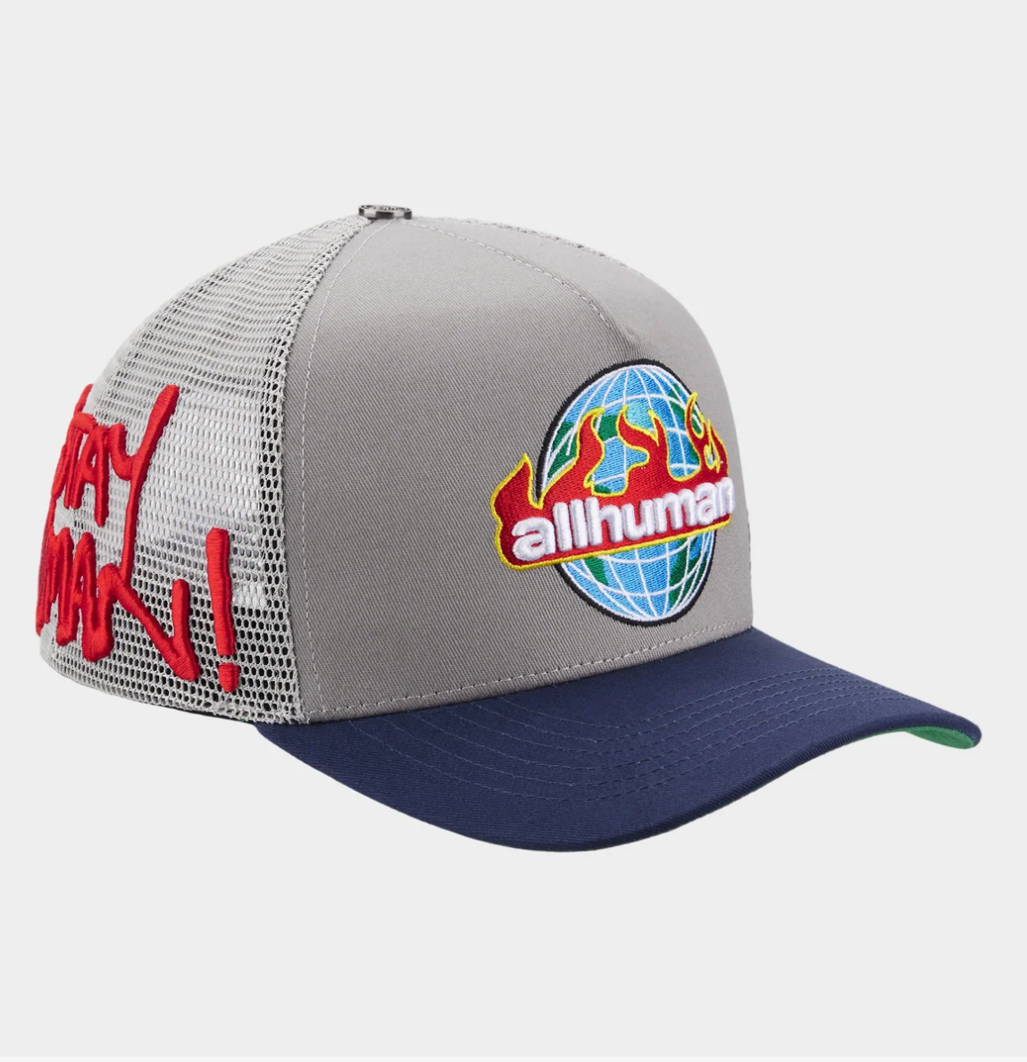 All Human Silo Grey Blue Trucker