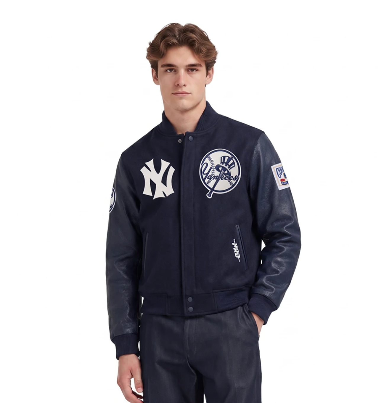 New York Yankees Navy on Navy Varsity Jacket