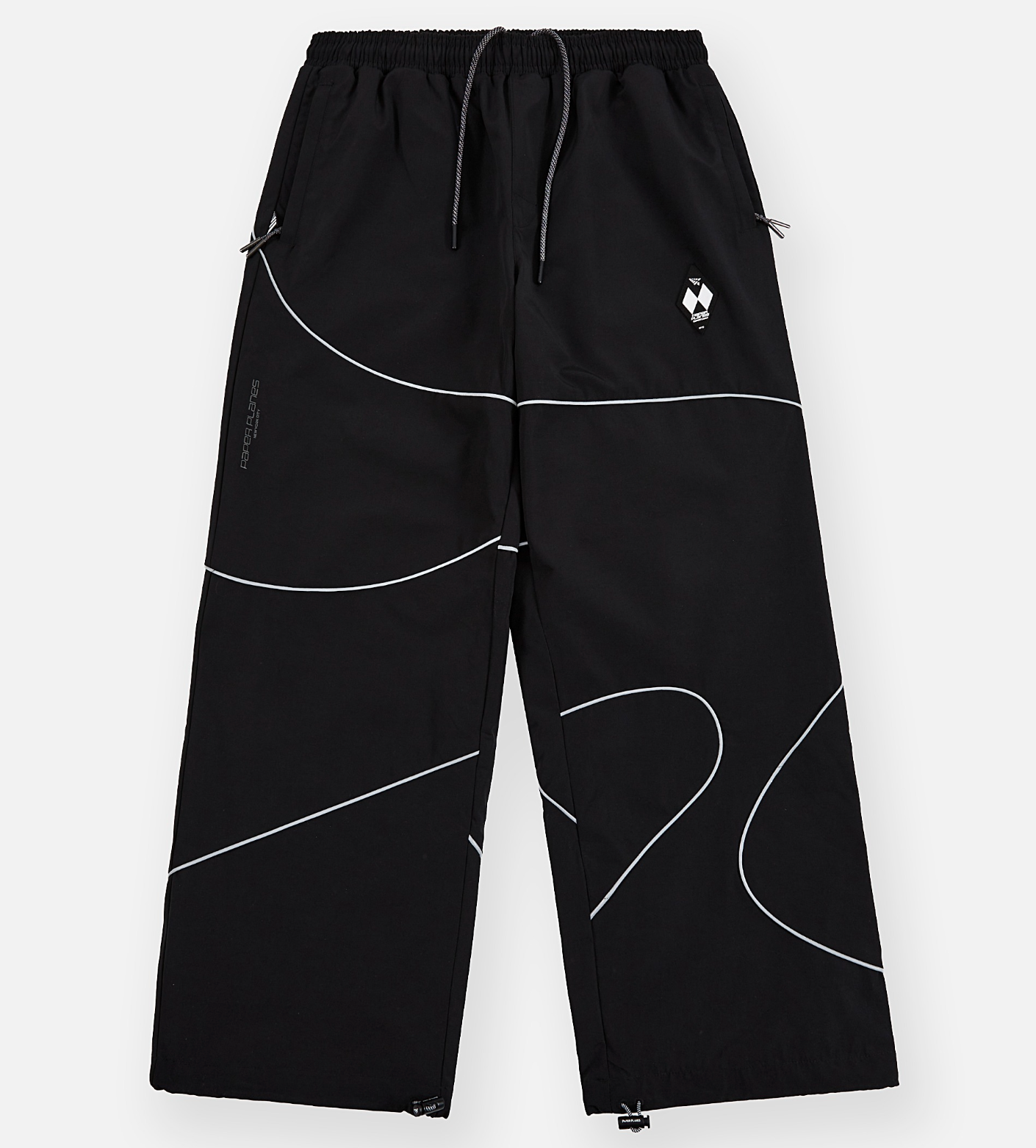 PLANES NYLON Black REFLECTIVE LINED Pants