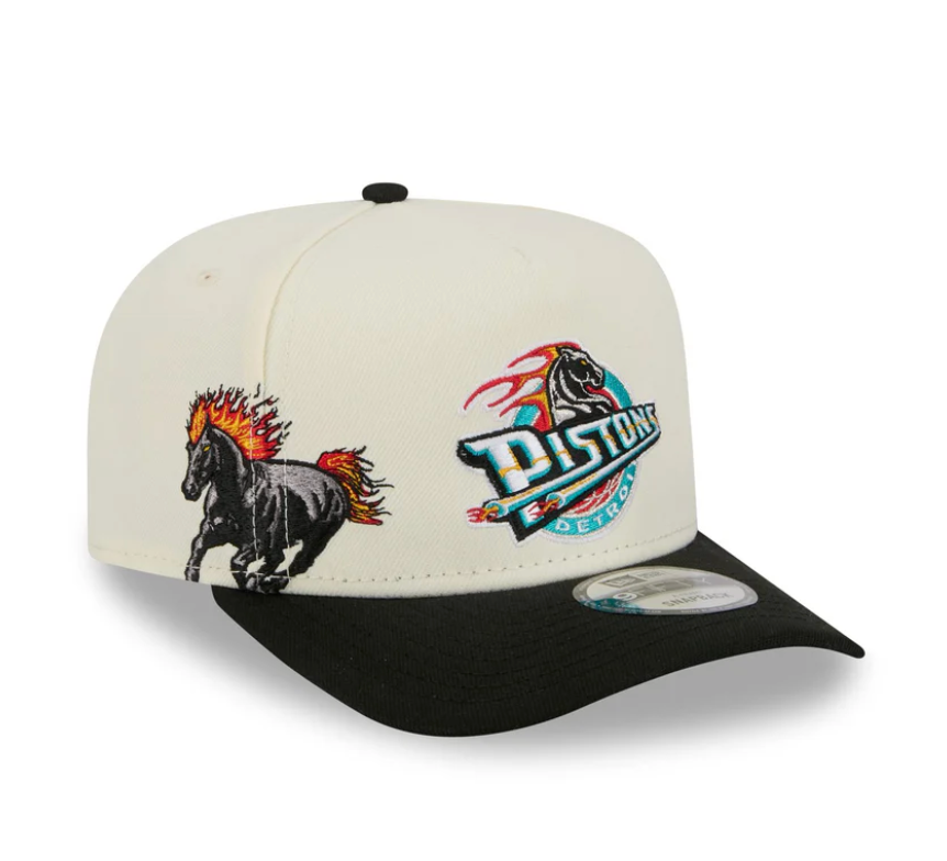 Detroit Pistons HWC Chrome White 9FIFTY A-Frame Snapback