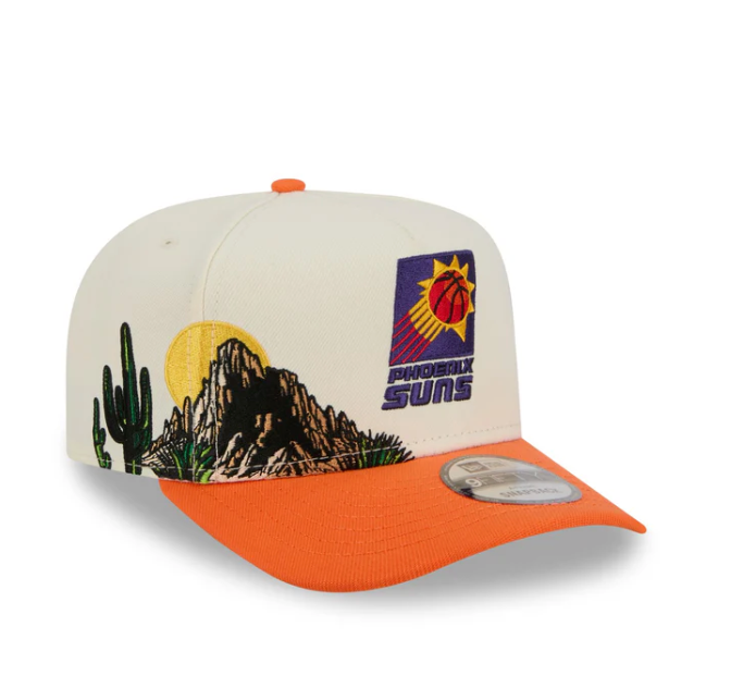 Phoenix Suns HWC Chrome White 9FIFTY A-Frame Snapback