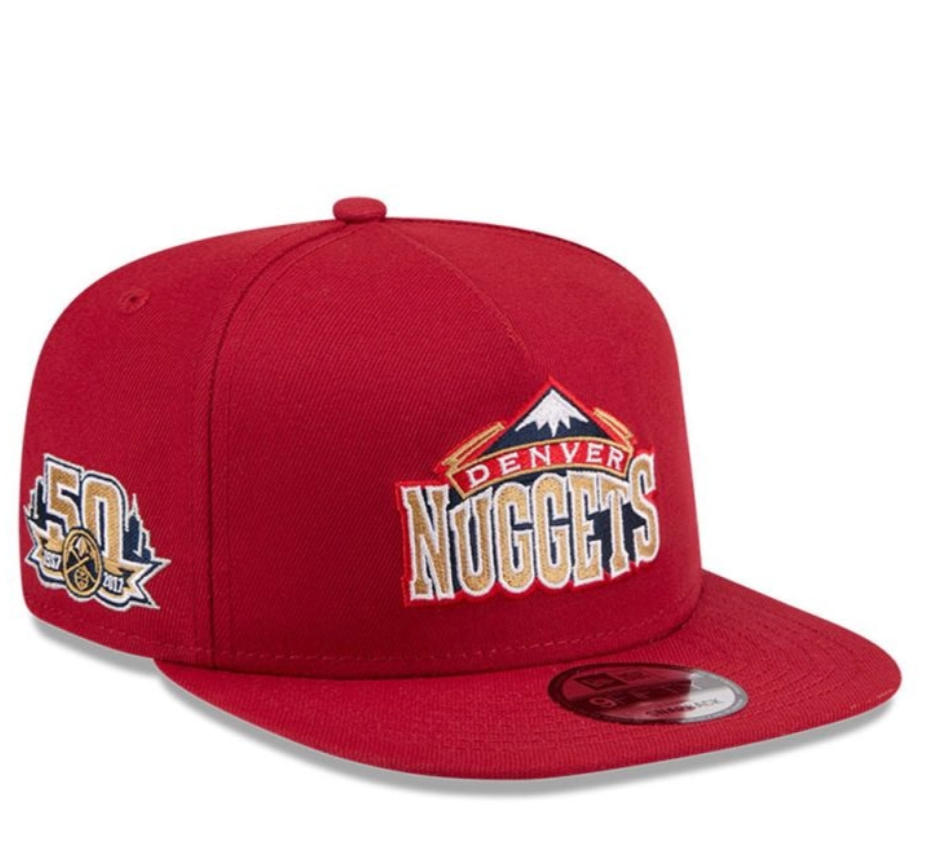 Denver Nuggets Burgundy HWC AFrame Reg. 50 Year Anniversary Snap Back