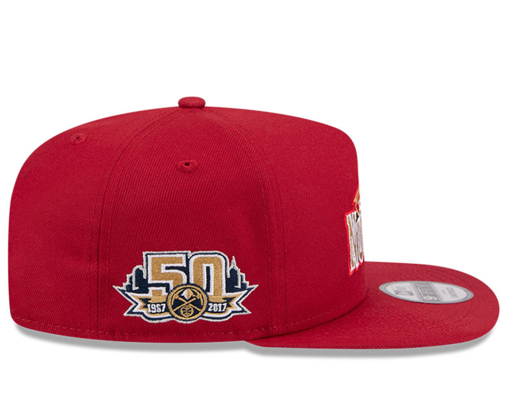 Denver Nuggets Burgundy HWC AFrame Reg. 50 Year Anniversary Snap Back