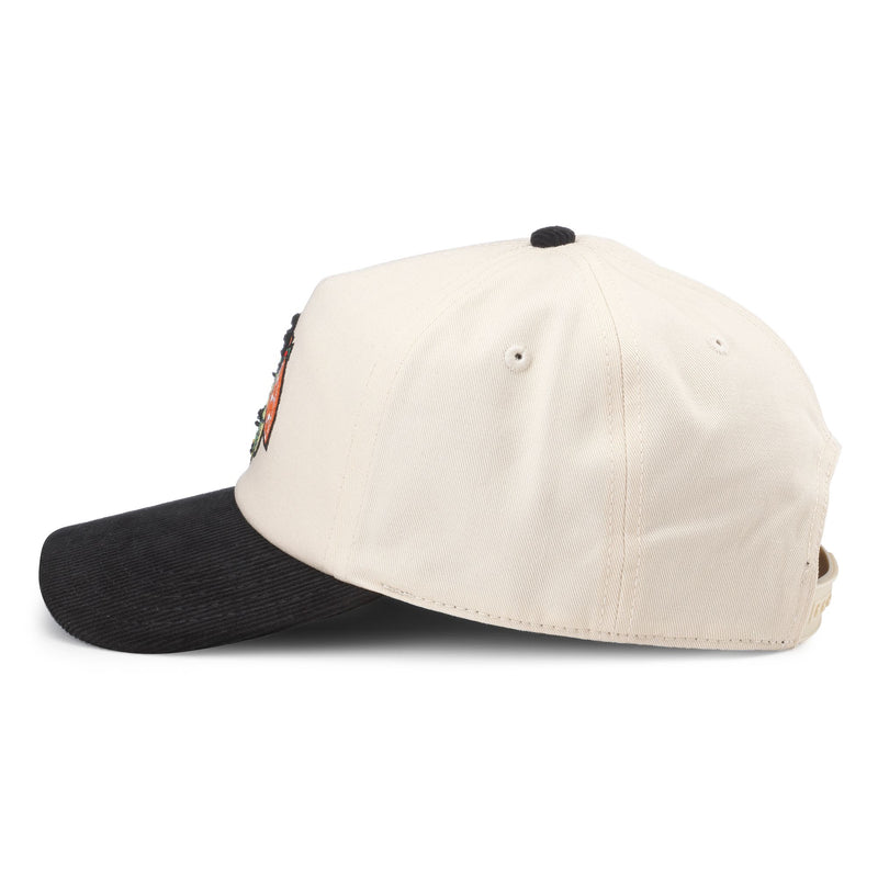 Chicago Blackhawks Creme and Black Corduroy Snap Backs