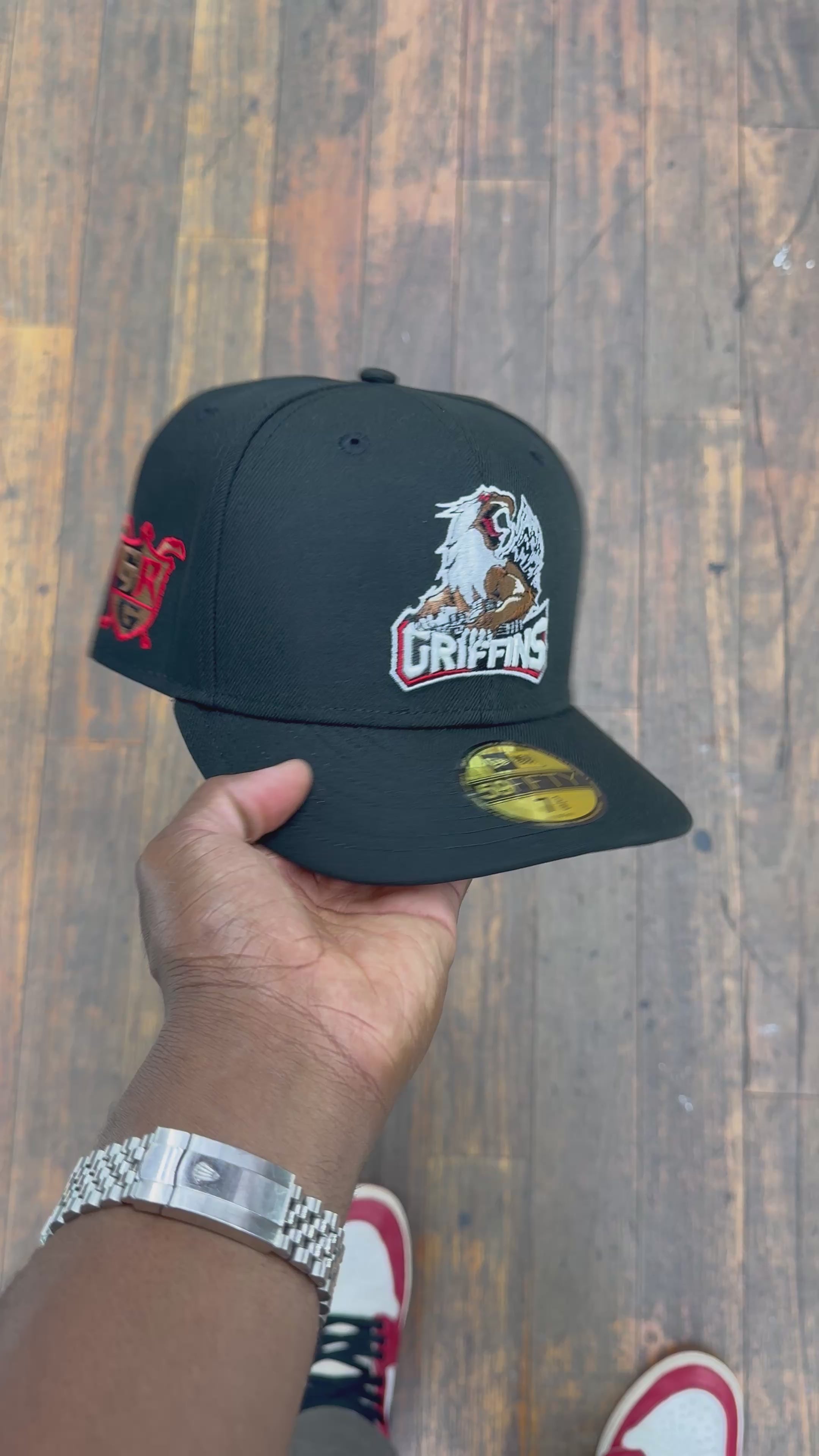 Grand Rapid Griffins All Black AHL 5950 Fitted