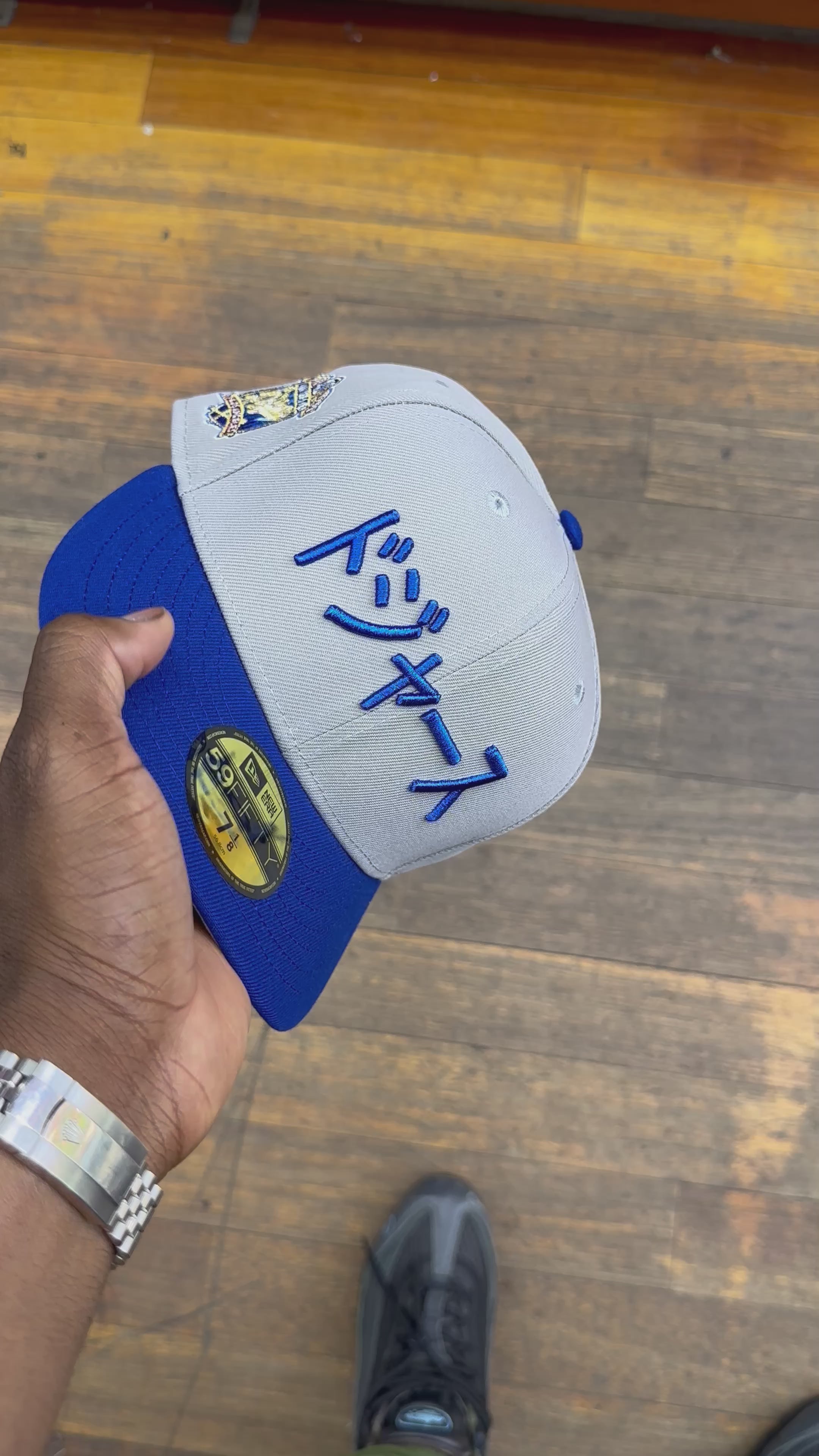Los Angeles Dodgers Katakana Grey and Blue 40th