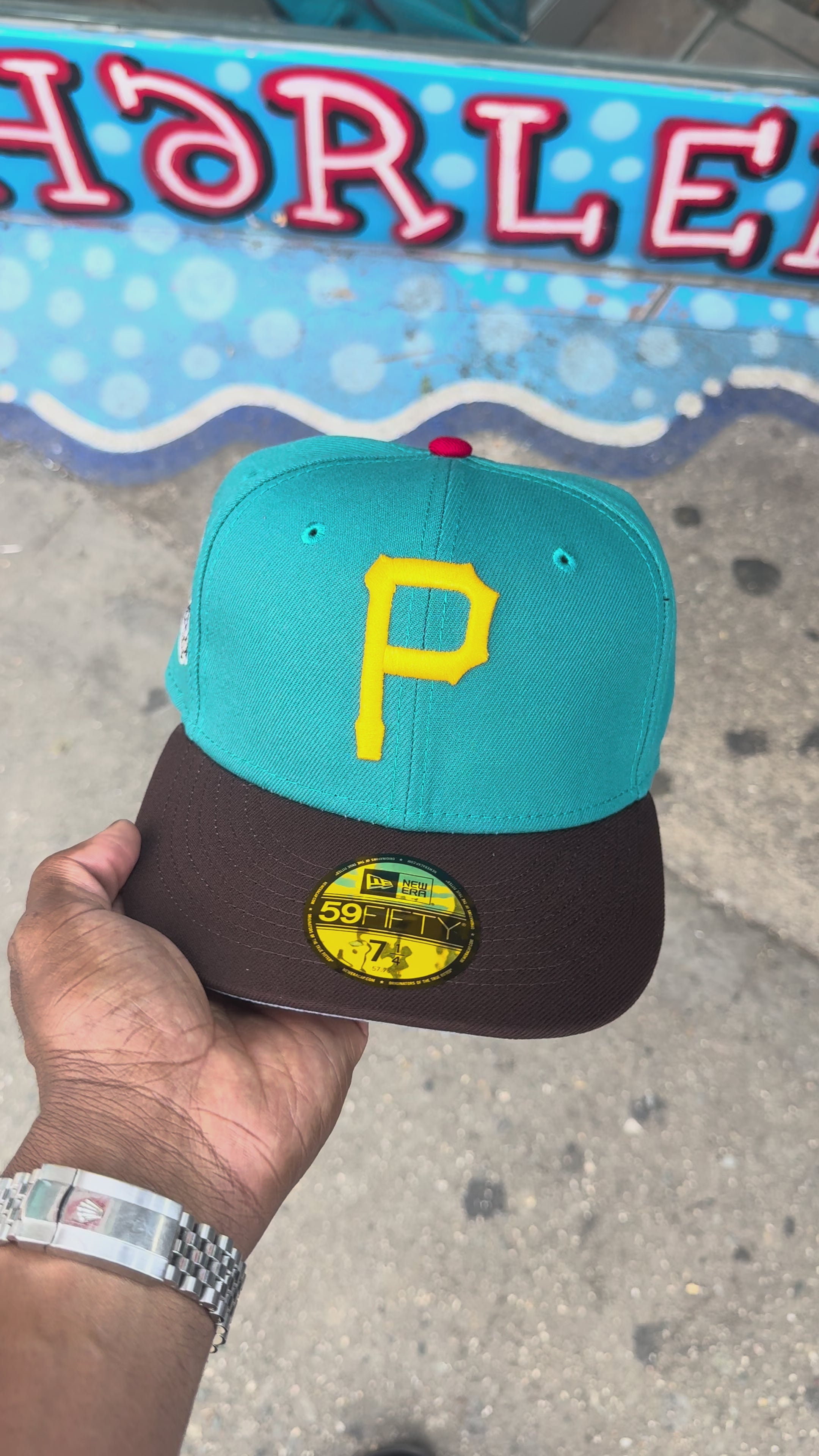 Pittsburgh Pirates Shark Teal & Burnt Wood 1960 World Series Sky Blue UV