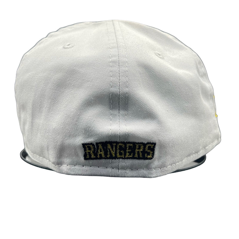 Texas Rangers White and Metallic Gold Grey