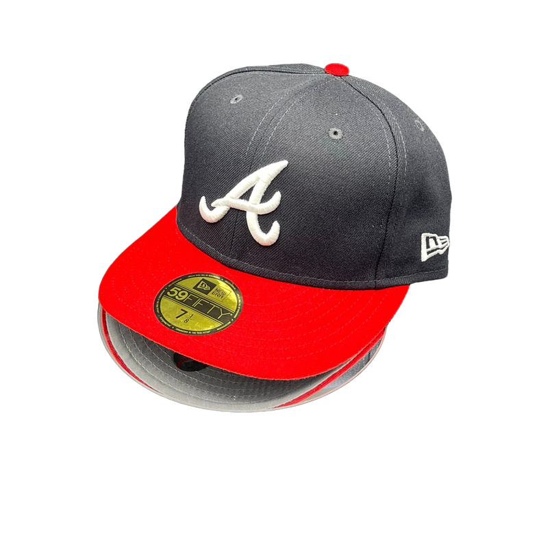 ATL. BRAVES 2T NAVY+RED GREY UV BG