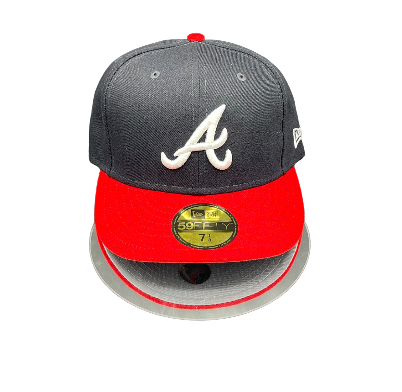 ATL. BRAVES 2T NAVY+RED GREY UV BG