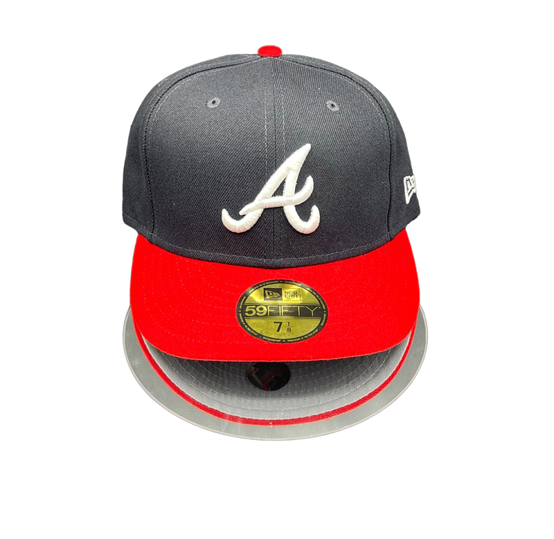 ATL. BRAVES 2T NAVY+RED GREY UV BG