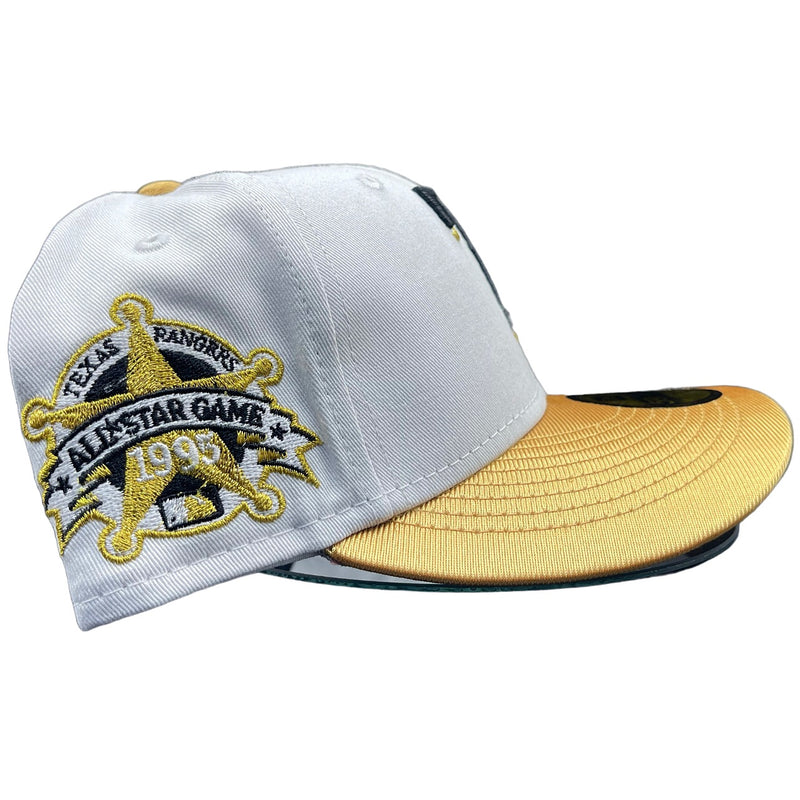 Texas Rangers White and Metallic Gold Grey